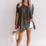 Weekend Travels Knit Tunic In Charcoal Image - 1