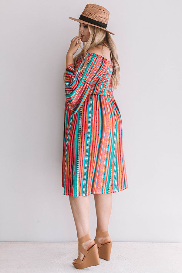 Ready For Fiji Smocked Midi Dress Curves Image - 2