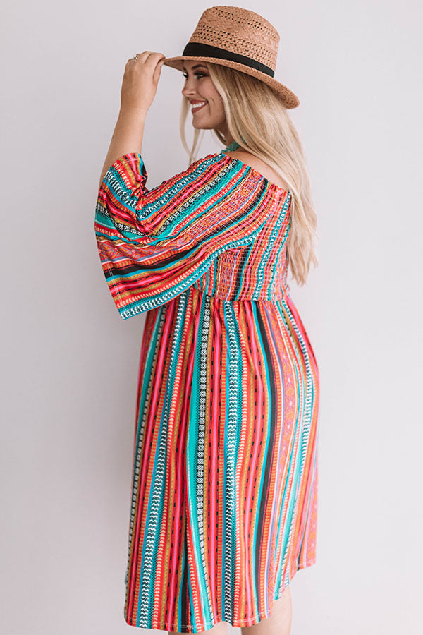 Ready For Fiji Smocked Midi Dress Curves Image - 3