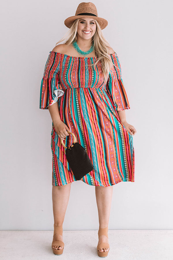 Ready For Fiji Smocked Midi Dress Curves Image - 1