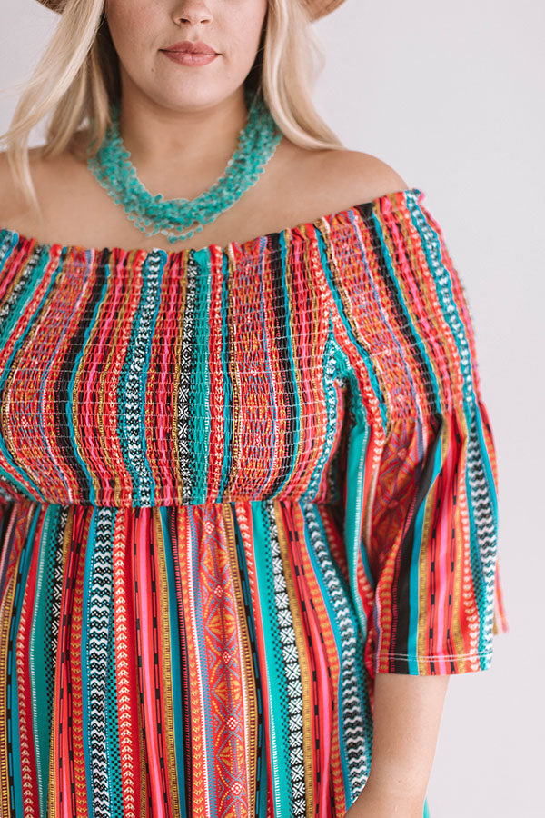 Ready For Fiji Smocked Midi Dress Curves Image - 5