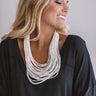 Sweet As Sugar Beaded Necklace in White Image - 1