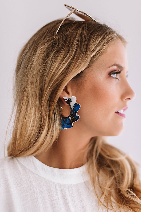 Mojitos in Mexico Earrings in Royal Blue Image - 2