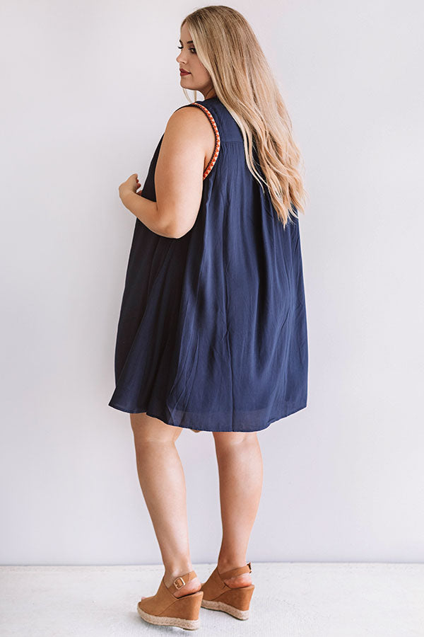 Paradise Cove Embroidered Shift Dress Image - 3