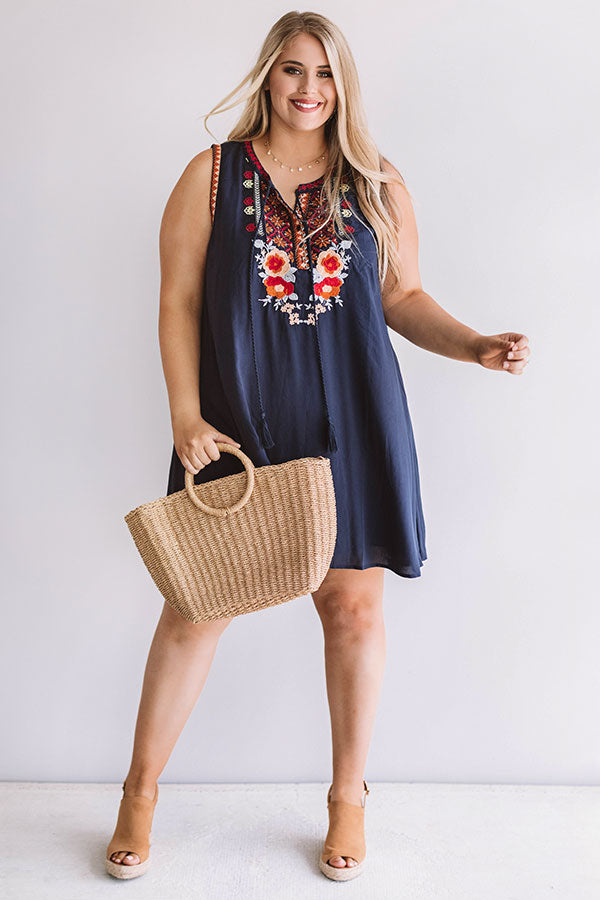 Paradise Cove Embroidered Shift Dress Image - 1