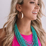 Sweet As Sugar Beaded Necklace in Turquoise Image - 1