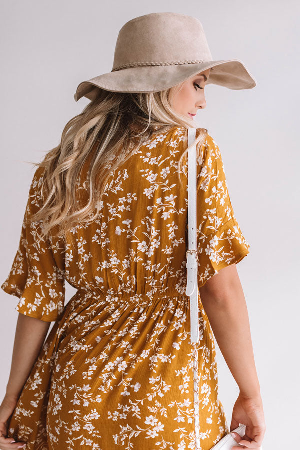 Fields In Florence Floral Midi in Mustard Image - 5