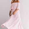 Gala Glam Pleated Maxi Dress in Blush Image - 1