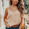 Love Like This Lace Trim Tank in Iced Latte Image - 1