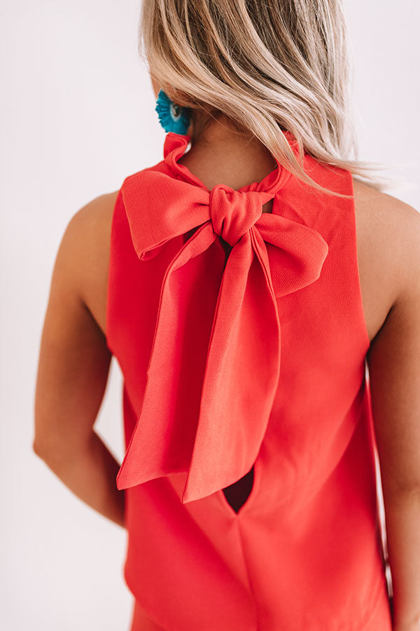 Make It Or Break It Ruffle Romper In Tangerine Image - 4
