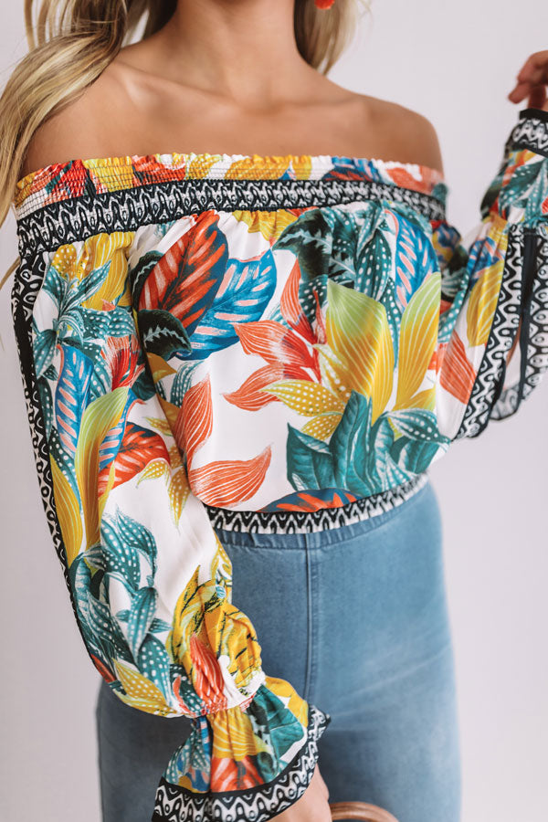 Margarita Season Floral Top Image - 2