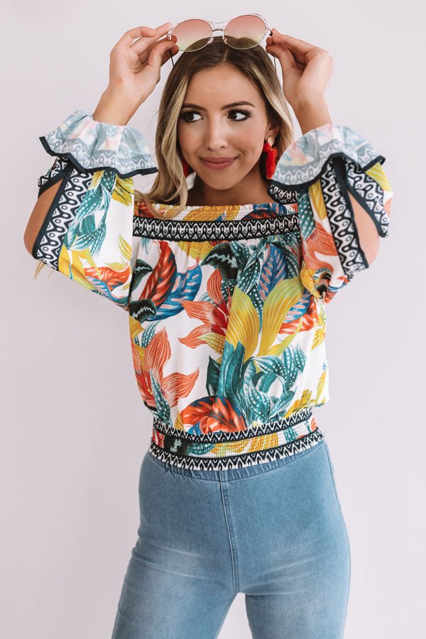 Margarita Season Floral Top Image - 3