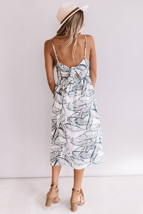 Tulum Sunset Button Down Midi in White Image - 3