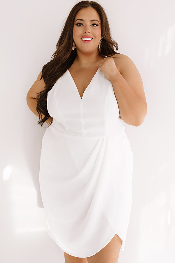 Champagne Celebration Dress In White  Curves Image - 3