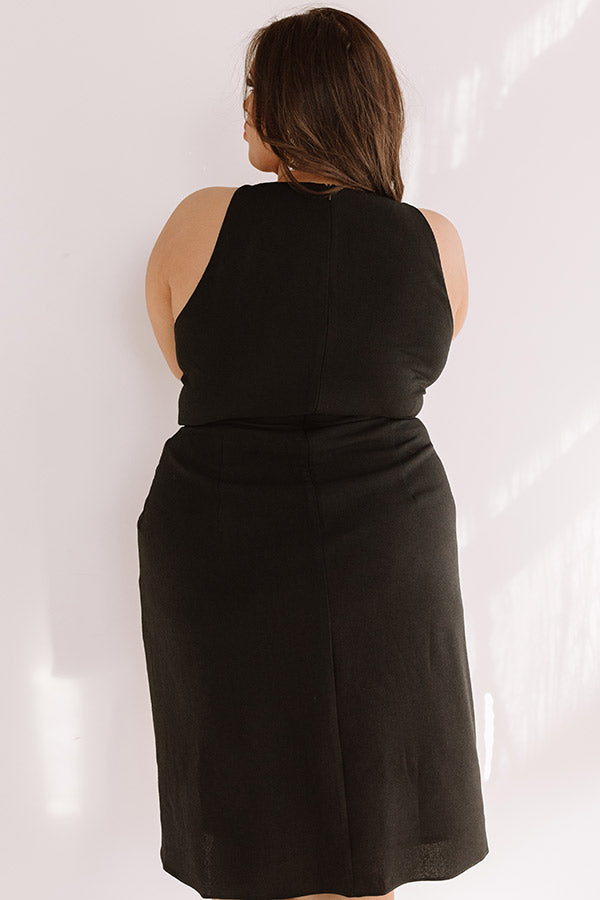 Champagne Celebration Dress In Black  Curves Image - 4