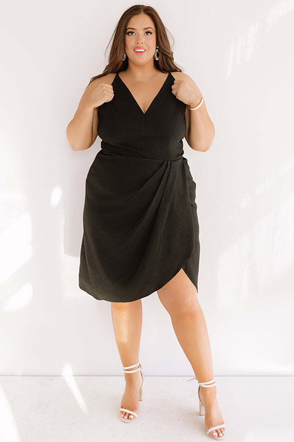 Champagne Celebration Dress In Black  Curves Image - 2