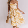 Tulum Sunset Button Down Midi in Marigold Image - 1