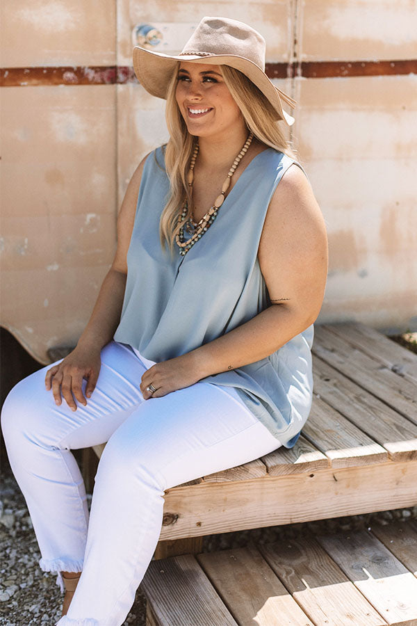 Sweet Summer Shift Top In Airy Blue  Curves Image - 4
