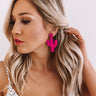 I'm Stuck On You Earrings In Hot Pink Image - 1