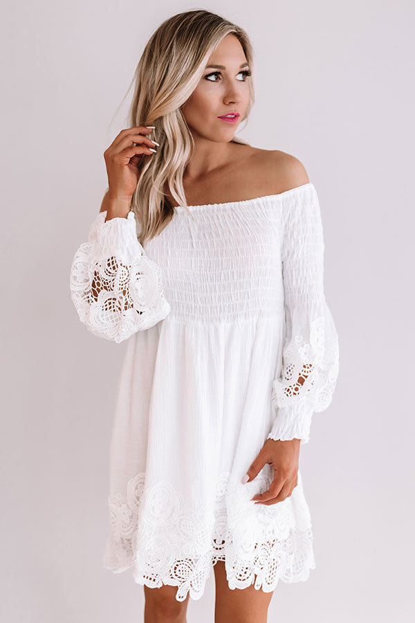 Greek Isle Getaway Smocked Crochet Dress Image - 1