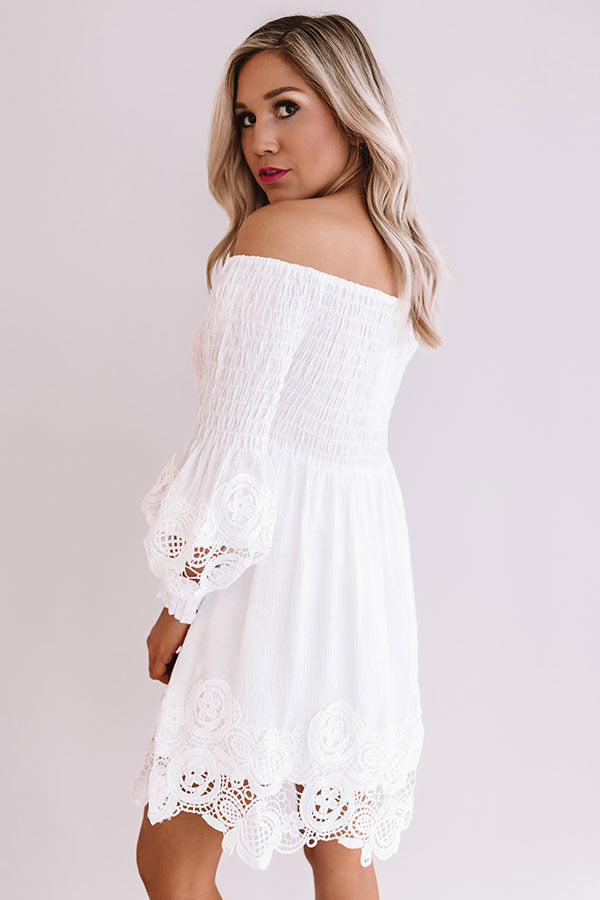 Greek Isle Getaway Smocked Crochet Dress Image - 4