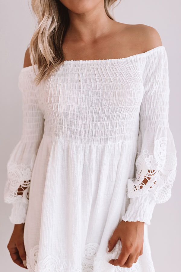 Greek Isle Getaway Smocked Crochet Dress Image - 3