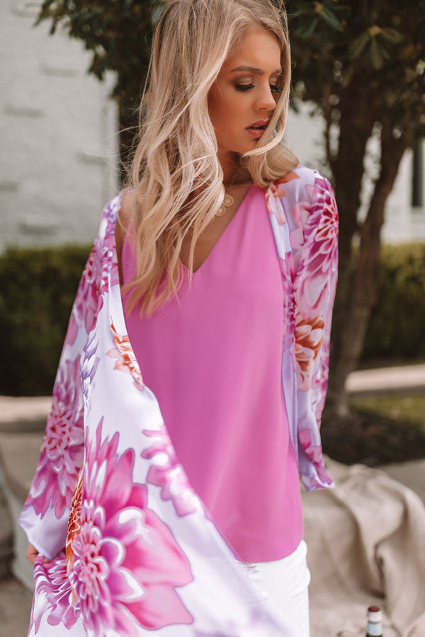 Turks and Coconuts Floral Duster in Lavender Image - 5