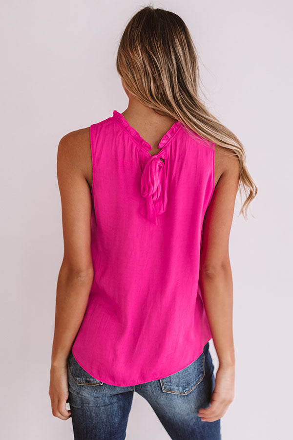 Vino In Versailles Shift Top in Hot Pink Image - 4