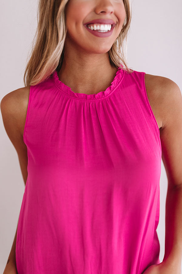 Vino In Versailles Shift Top in Hot Pink Image - 3