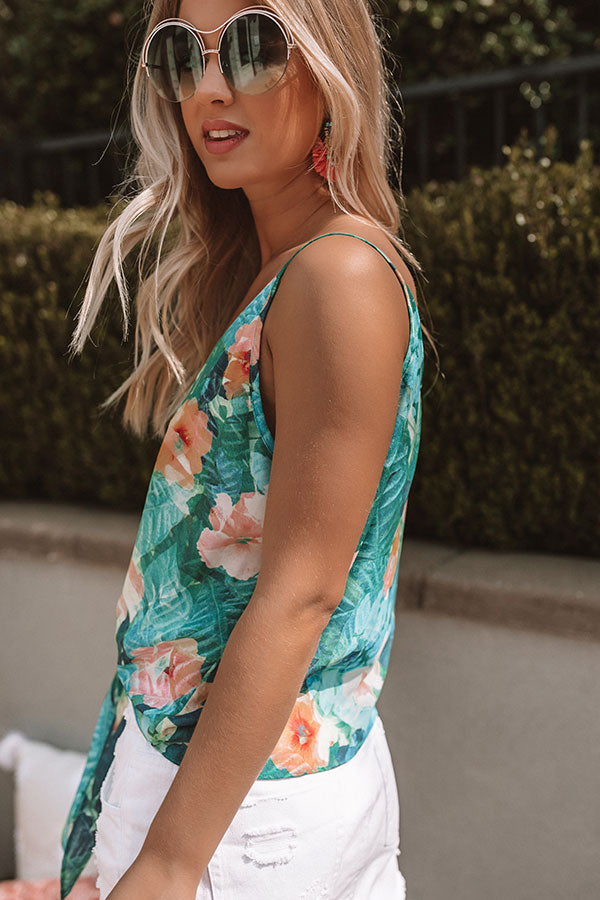 Day Party Delight Floral Tie Top Image - 5