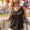 Cali Vibes Crochet Tank In Black Image - 1
