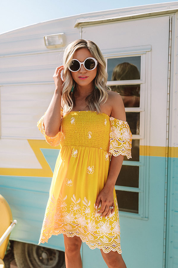 Holiday Under The Sun Embroidered Smocked Dress Image - 4