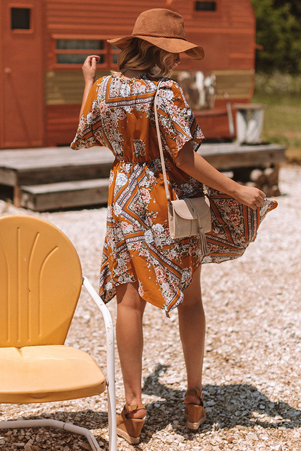 Chasing Wildflowers Midi Dress In Mustard Image - 2