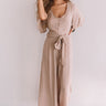 Italian Travels Jumpsuit In Taupe Image - 1