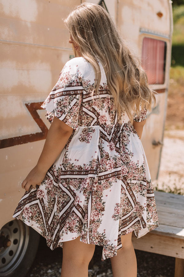Chasing Wildflowers Midi Dress In Ivory  Curves Image - 3