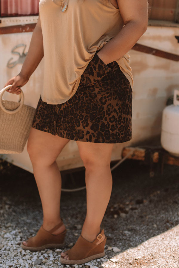 After The Show Leopard Skirt  Curves Image - 3