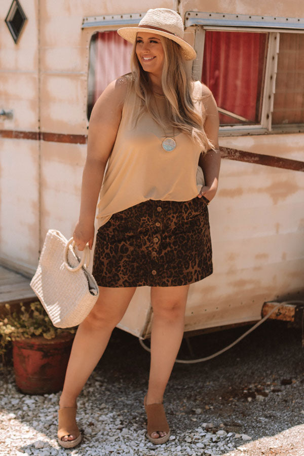 After The Show Leopard Skirt  Curves Image - 1