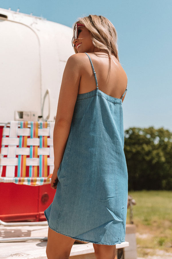 Ocean Front Views Chambray Dress Image - 5