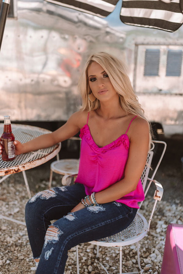 Addicted To You Shift Tank in Hot Pink Image - 3