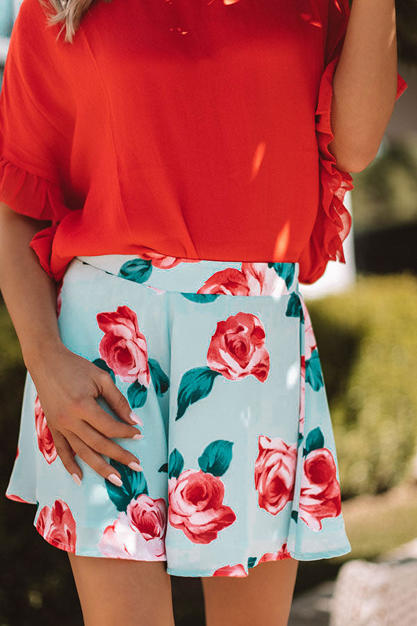 Sunshine Shorelines Floral Swing Shorts in Island Paradise Image - 2