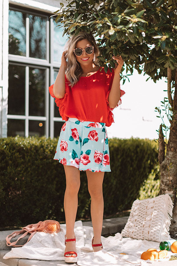 Sunshine Shorelines Floral Swing Shorts in Island Paradise Image - 3