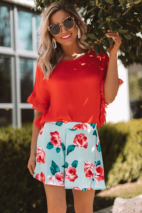 Sunshine Shorelines Floral Swing Shorts in Island Paradise Image - 1