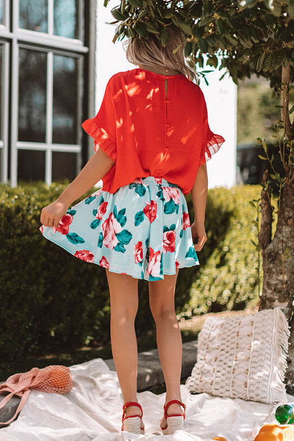 Sunshine Shorelines Floral Swing Shorts in Island Paradise Image - 4