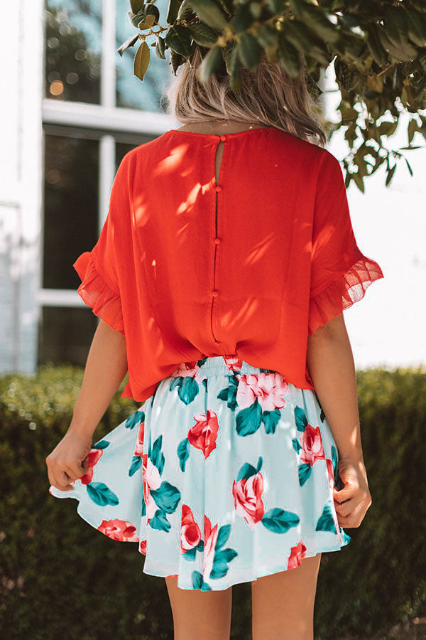 Sunshine Shorelines Floral Swing Shorts in Island Paradise Image - 5