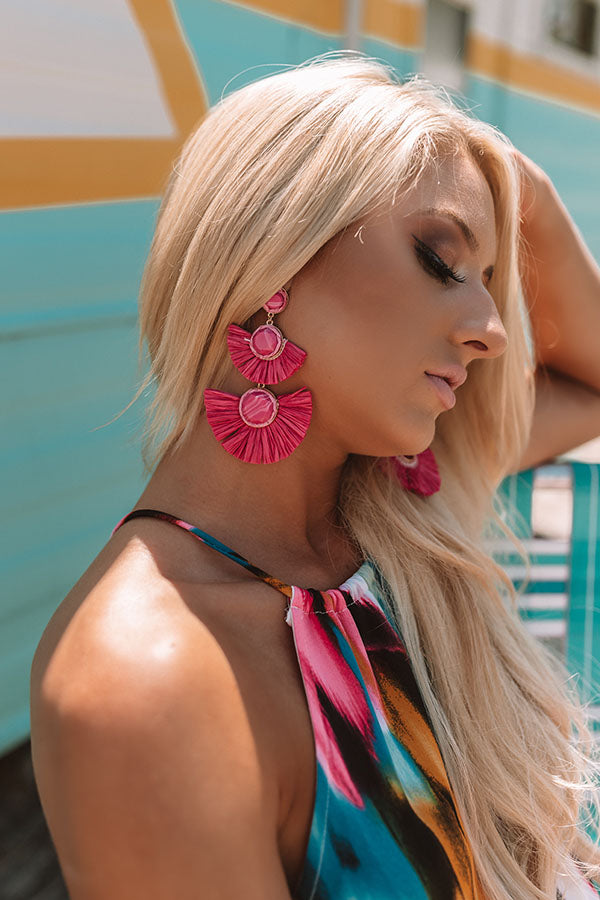 Made For Maui Earrings In Fuchsia Image - 1