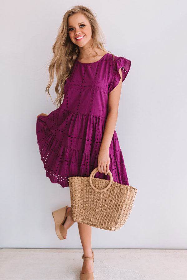 Florence Views Eyelet Dress in Orchid Image - 4