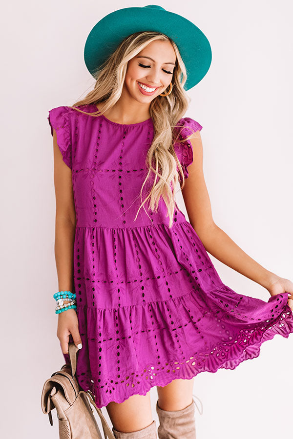 Florence Views Eyelet Dress in Orchid Image - 2