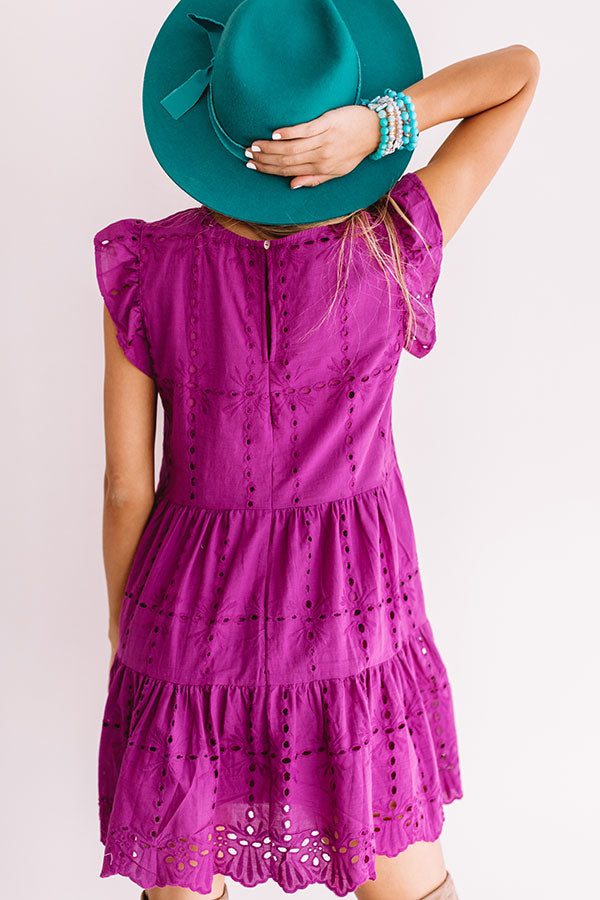 Florence Views Eyelet Dress in Orchid Image - 3