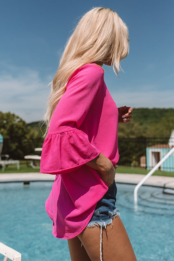 Rumor Has It Shift Top In Hot Pink Image - 3