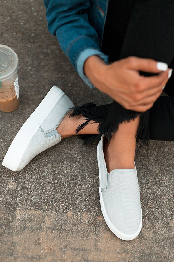 The Karter Faux Suede Sneaker In Grey Image - 3